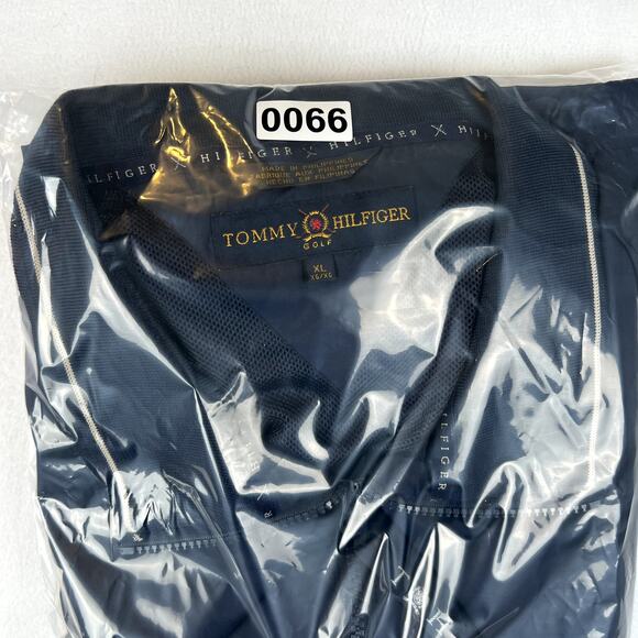 VTG Tommy Hilfiger Golf Jacket Mens XL Navy Blue‎ Bomber 90s Streetwear Y2K - Picture 7 of 7
